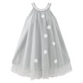 thumbnail image 1 of Robe Fille Fleur Robe Dos Nu Perle Fête Mariage Anniversaire 10 Ans, 1 of 5