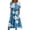 Blue 1, variant on Pisexur Womens Summer Dresses 2023 Short Sleeve Maxi Dress for Women Deep V Neck Casual Loose Long Summer Beach Dresses with Pockets