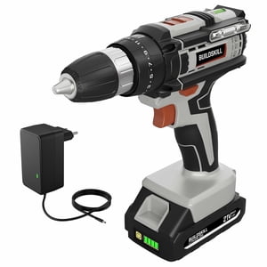 21v Perceuse sans fil pour usage domestique 10mm Chuck sans clé 1.5 Chargeur de batterie unique & Vitesse variable, Machine à perceuse de batterie à lumière led, Perceuse confortable