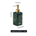 thumbnail image 2 of Qeeadeea Marble Soap Dispenser For Bathroom Kitchen, Hand Ceramic Soap Dispenser, Gold Soap Dispenser, Refillable Lotion Dispenser-dark green-320ml/11.3oz, 2 of 6