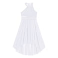 thumbnail image 3 of RUNQHUI Robe de Demoiselle d'Honneur Sans Manches en Mousseline à Ourlet Irrégulier pour Filles Enfants pour Fête Robe Blanche 16, 3 of 6