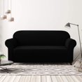thumbnail image 2 of CHOK 2024 1-Piece Checks Stretch Sofa Cover Slipcover Couch Cover  Chair  Light Gray, 2 of 6