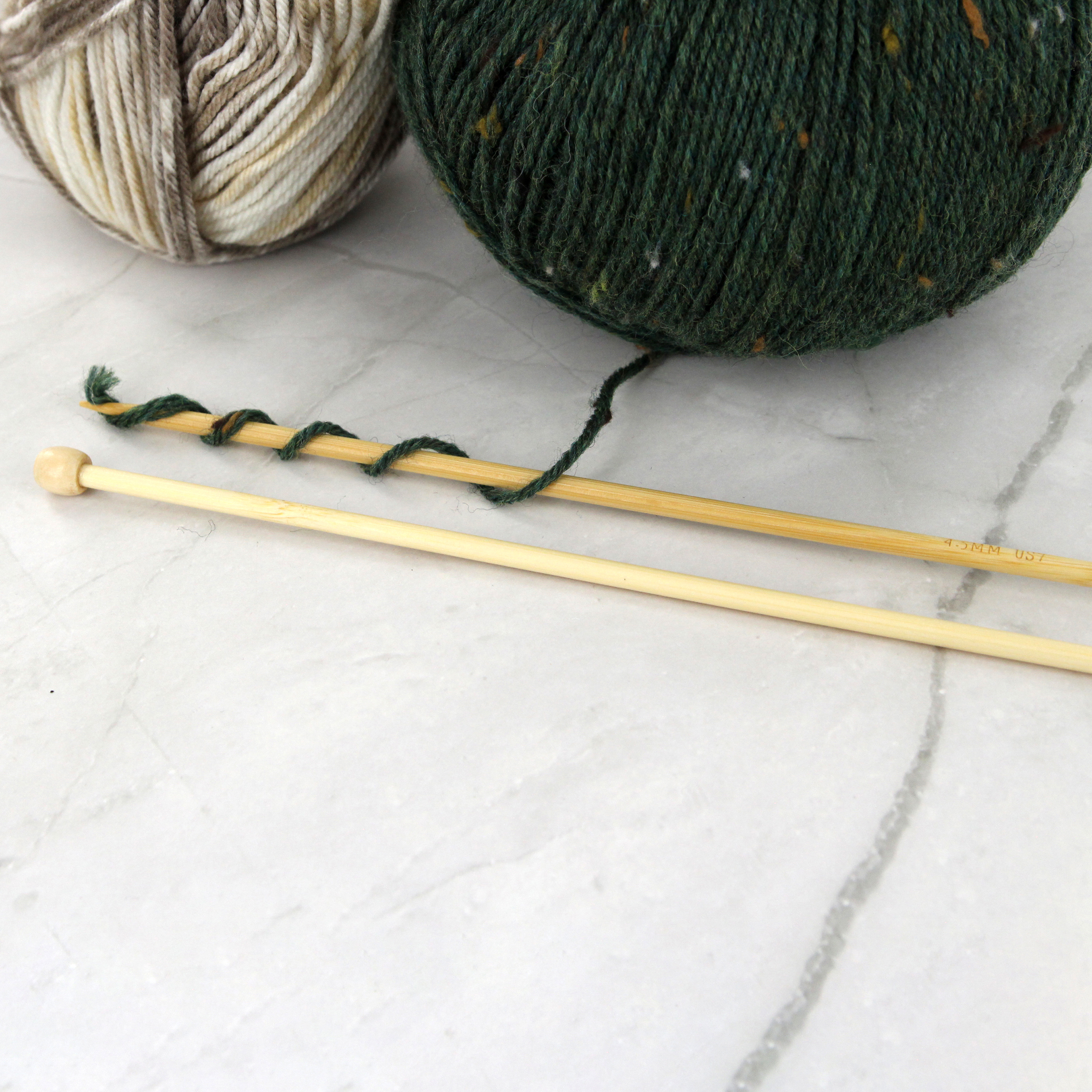 LOVE KNITTING Aiguilles à tricoter droites en bambou, 25 cm (10 po), 4,5 mm (US 7)