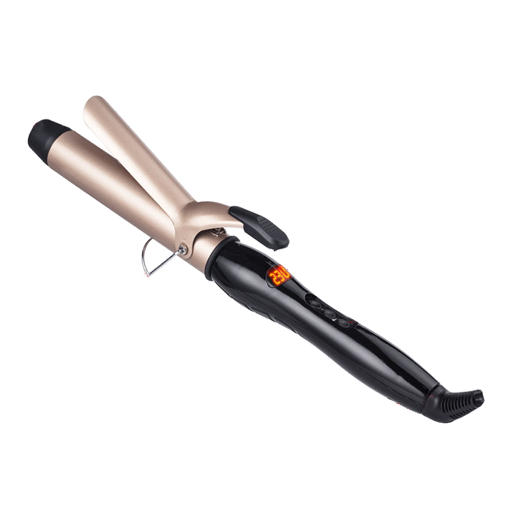 25 MM/1 Inch Ceramic Clip Curler with Heat Resistant Glove Ceramic Coating Curling Iron Hair Curler Curling Wand Heat up to 446°F Universal Dual Voltage Large-LED Display Fits Different Hair Types