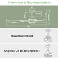 thumbnail image 2 of Gymax 52 Inch Ceiling Fan with Light Reversible DC Motor w/6 Wind Speeds & 8H Timer, 2 of 9