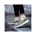thumbnail image 3 of MAWCLOS Mens Sneakers Slip On Flats Walking Breathable Loafers Round Toe Work Casual Shoes Green 9.5, 3 of 6
