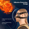 thumbnail image 3 of Garde-visage de Sport, Garde-Visage pour Nez Cassé, Bouclier de Protection pour le Visage d'Entraînement de Basketball Football Softball, Noir Ouvert, 3 of 5
