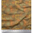 thumbnail image 1 of Soimoi Brown Moss Georgette Fabric Mix Fruits Print Fabric by Yard 42 Inch Wide, 1 of 3