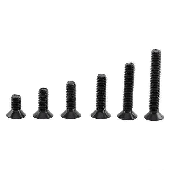 Peahefy Bolts,Fastener,250pcs M3 Black Alloy Steel Hex Socket Screws Bolt With Hex Nuts Assortment