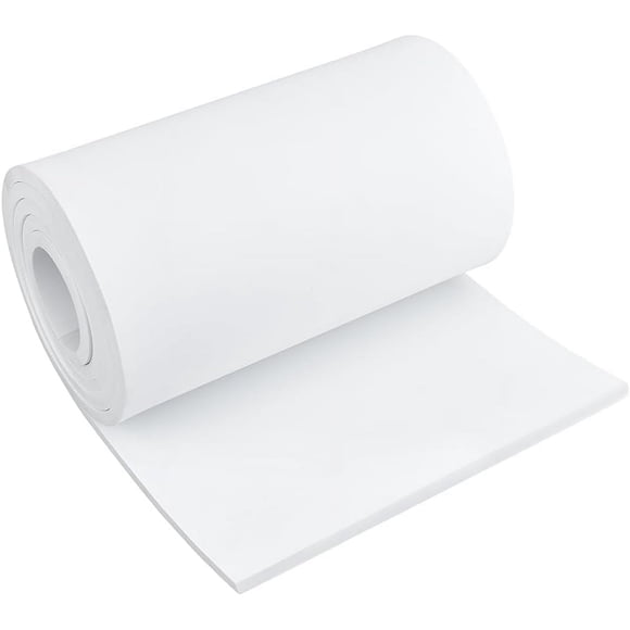 Rouleau de Mousse EVA Blanc de 78,78 Pouces, Feuille de Mousse EVA de 11,8 Pouces de Large, Haute Densité pour Grands Projets de Modélisation en Mousse, Bricolage, Épaisseur de 0,4 Pouce