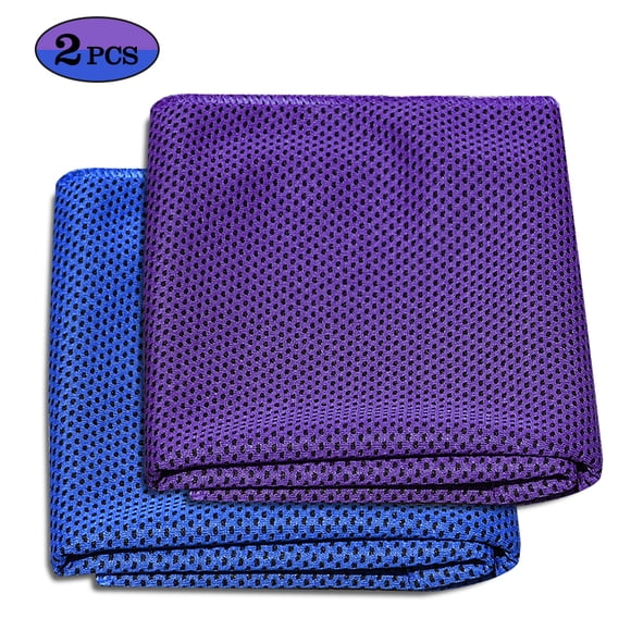 Amdohai 2 Pack Cooling Towel Soft Breathable Travel Ice Towel for Gym Fitness Workout Yoga Sport Running Camping Hiking