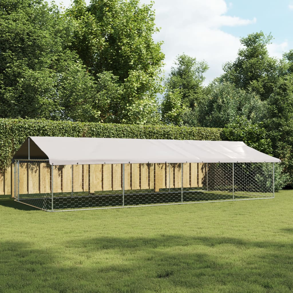 vidaXL Chenil Extérieur pour Chien avec Toit 600x300x150 cm