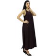 thumbnail image 3 of Bimba Robe Maxi Unie à Bretelles Spaghetti pour Femme pour l'Été, Tenue de Plage, Robe d'Été, 3 of 9