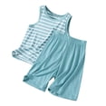 thumbnail image 1 of MIASHUI Boys Tank Shorts Set Two Piece Summer Sleeveless Outfits Pajamas,Sky Blue,18-24 Months, 1 of 3
