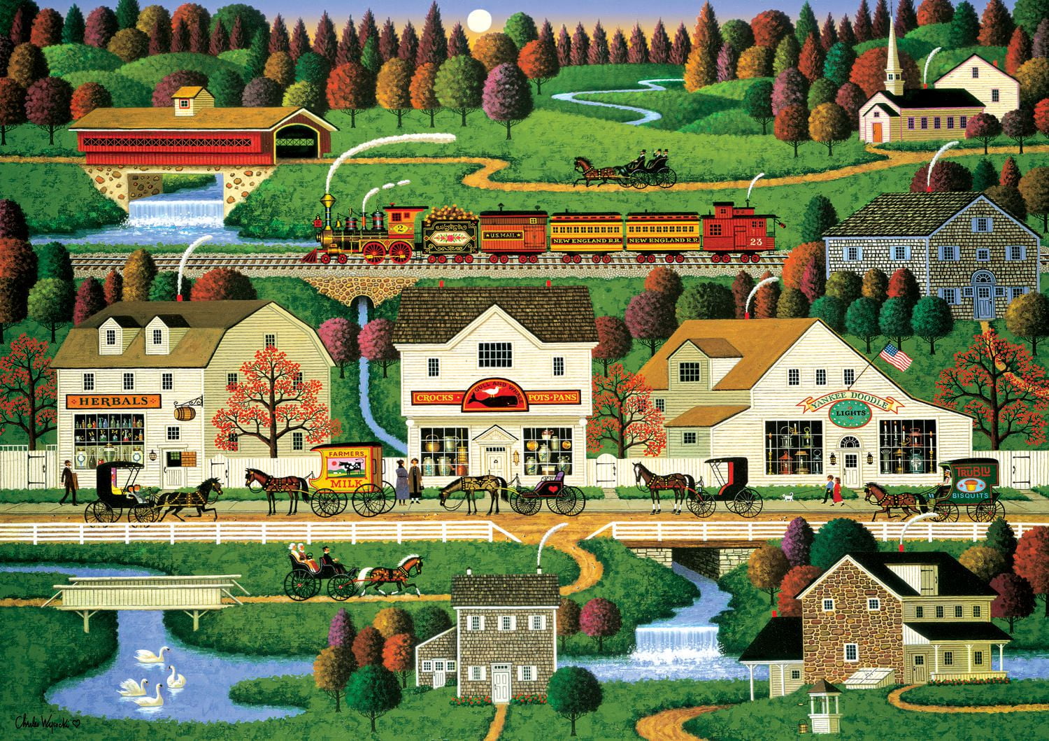 Buffalo Games Americana Le puzzle Yankee Wink Hollow en 500 pièces