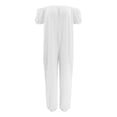 thumbnail image 3 of HXWCHs Combinaisons à Jambe Droite pour Femmes Combinaison Grande Taille pour Femmes Combishort Mode à Épaules Dénudées avec Taille Haute et Pantalon Grand Extensible Confortable m Blanc, 3 of 4
