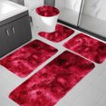 thumbnail image 4 of Dvkptbk Mixed Colors Bath Mats 5 Set Bathroom Rugs For 5 Pcs Toilet Mats Universal Soft Comfortable Water Absorption Non-Slip Thick Machine Washable Easy Dry Dark Color, 4 of 8