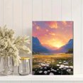 thumbnail image 2 of Daisy Field Sunset Canvas Wall Art 15.75x11.81 Inches, 2 of 8