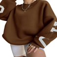thumbnail image 2 of Women Loose Pullover Sweatshirts Letter Thickened Long Sleeve Tops, 2 of 3