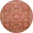 thumbnail image 1 of Ahgly Company Tapis d'Intérieur Ronds Abstraits Rouges Abstraits pour Aire, 5 Pieds Rond, 1 of 6