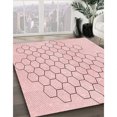 thumbnail image 3 of Ahgly Tapis Rectangulaire Lavable en Machine Intérieur Transitionnel Rose Corail Clair, 4 Pieds x 6 Pieds, 3 of 7
