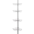 thumbnail image 1 of Zenna Home 2156NN Tension Pole Shower Caddy, Nickel, 1 of 7