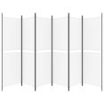 thumbnail image 2 of vidaXL 6-Panel Room Divider White 300x180 cm Fabric, 2 of 5