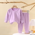 thumbnail image 2 of REDARER Girls Outfit Set Long Sleeve Top and Bottom Seamless Comfortable for Homewear Everyday Use Spring Autumn,Size:1-2 Years, 2 of 3