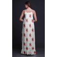 thumbnail image 2 of Bimba White4 Floral Leaves & Begonia Nightwear For Women Printed Nightgown Spaghetti Strap Maxi Dress Sleepwear XX-Grand, 2 of 5