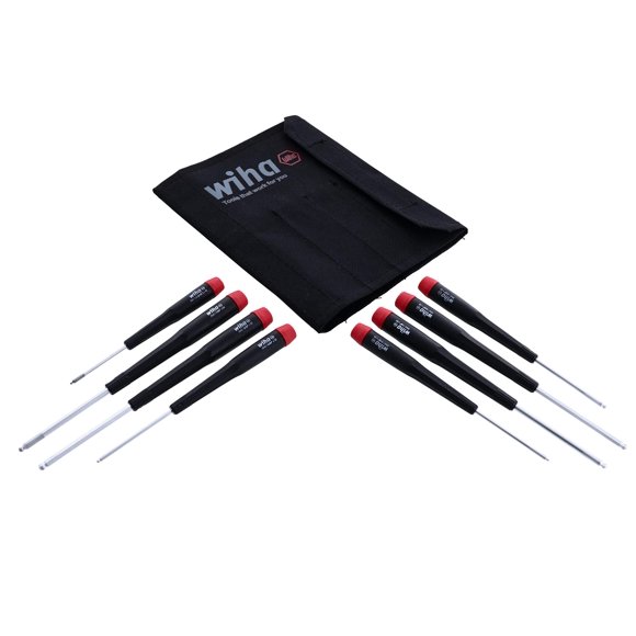 Wiha 26499 Ball End Hex Screwdriver Set, Inch, 8 Piece