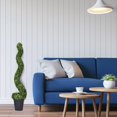 thumbnail image 4 of Costway 2PC 4ft Artificial Boxwood Spiral Tree In/Outdoor Office Garden Patio Decoration, 4 of 10