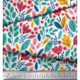 thumbnail image 2 of Soimoi Green Poly Georgette Fabric Artistic Leaf & Floral Print Fabric by Yard 42 Inch Wide, 2 of 5