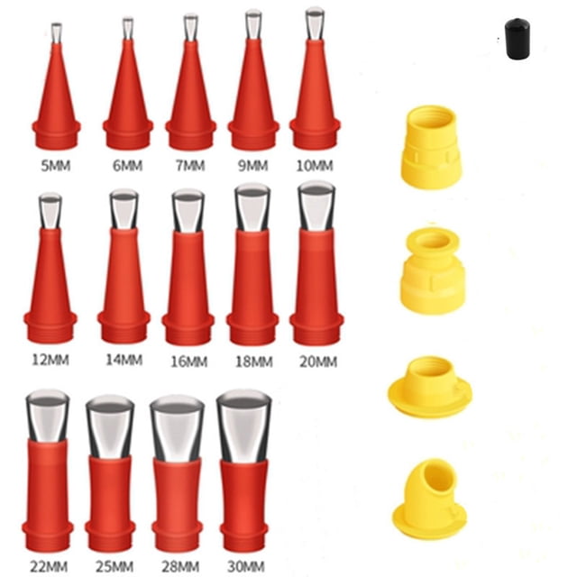 Boovnll Trousse d'Outils, Trousse d'Outils pour Buse en Caoutchouc Intégrée à Usage Familial, Outil pour Buse en Caoutchouc avec Base, Matériau en Acier Inoxydable, Revêtement d'Applicateur de Buse de Calfeutrage pour la Maison, Ensemble d'Outils