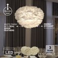 thumbnail image 5 of Artika Plume Modern LED Pendant Light Fixture White Feather Shade, 5 of 5