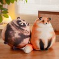 thumbnail image 2 of Animal Plush Doll Manul Leopard Cat Fox Doll Plushies Invisible Zipper Throw Pillow Ornament Simulation Stuffed Animal Cat Doll Plush Pillow Toy Birthday Gift, 2 of 10