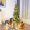 thumbnail image 4 of Costway 6.5ft Pre-Lit Hinged Pencil Christmas Tree 250 White Lights, 4 of 9
