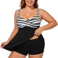 thumbnail image 1 of Riforla Swimsuits for Women Plus Size Tankini Swim Top with Supportive Underwire Adjustable Straps Print or Solid Color Swimming Suits for Women Black4 XXL, 1 of 4