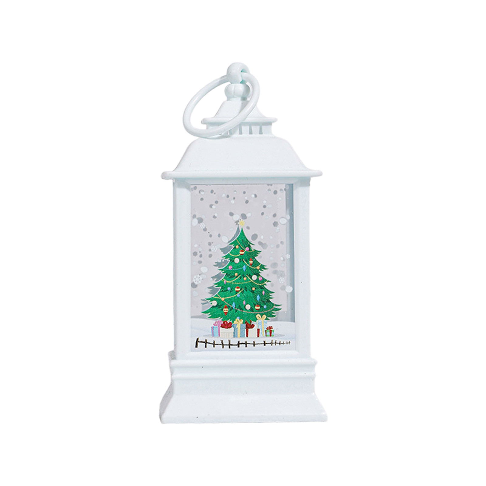 Night Light Lamp Christmas Four-Corner Lantern with Customizable Patterns Festive Decoration Light Portable Candle Lamp Decorative Candle Lanterns