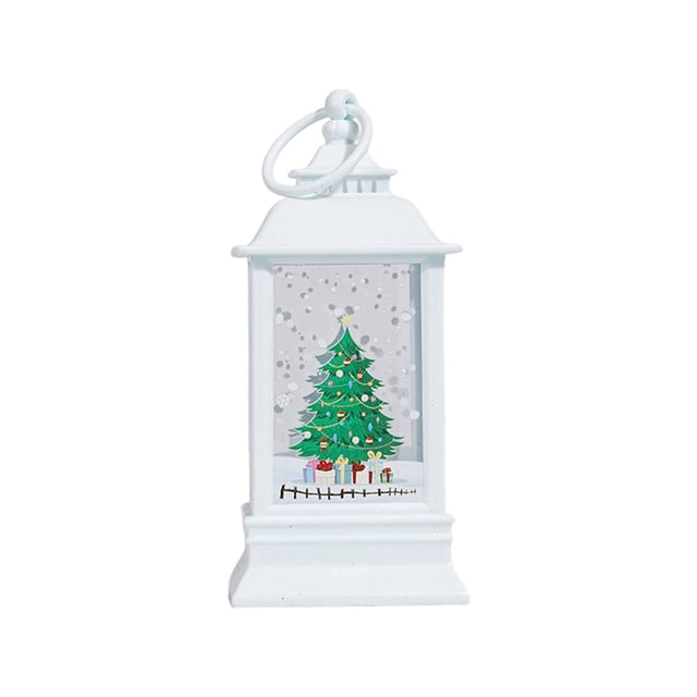 Night Light Lamp Christmas Four-Corner Lantern with Customizable Patterns Festive Decoration Light Portable Candle Lamp Decorative Candle Lanterns