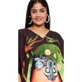 thumbnail image 2 of Oussum Robe Kaftan Longue Tribale Brun Foncé en Polyester Grande Taille pour Femmes, 2 of 7