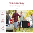 thumbnail image 4 of Outsunny Ensemble de 2 Chaises Berçantes Pliables pour Patio, Rouge, 4 of 10