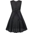 thumbnail image 2 of Girls Dress Color Block Contrast White Black Bow Tie 14 Years, 2 of 8