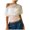 White, variant on Zshosam Womens Mesh Top Womens Lace Short Sleeve Tops Round Neck Going Out See Through Shirts Sexy Sheer Blouses Size S,(White S)