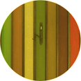 thumbnail image 1 of Ahgly Company Tapis d'Intérieur Ronds Transitionnels Lavables à la Machine, Brun Acajou, 6 Pieds Rond, 1 of 7