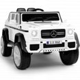 thumbnail image 1 of Costway 12V Kids Ride on Truck Jeep Car RC Remote Control w/ LED Lights Music MP3 White, 1 of 8