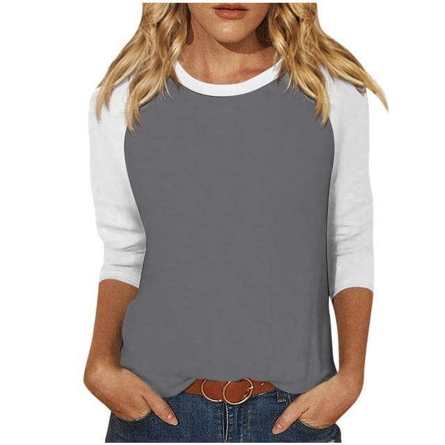 Birdeem Blouse pour Femmes Mode pour Femmes T-Shirt Imprimé Manches 3/4 Blouse Col Rond Hauts Décontractés