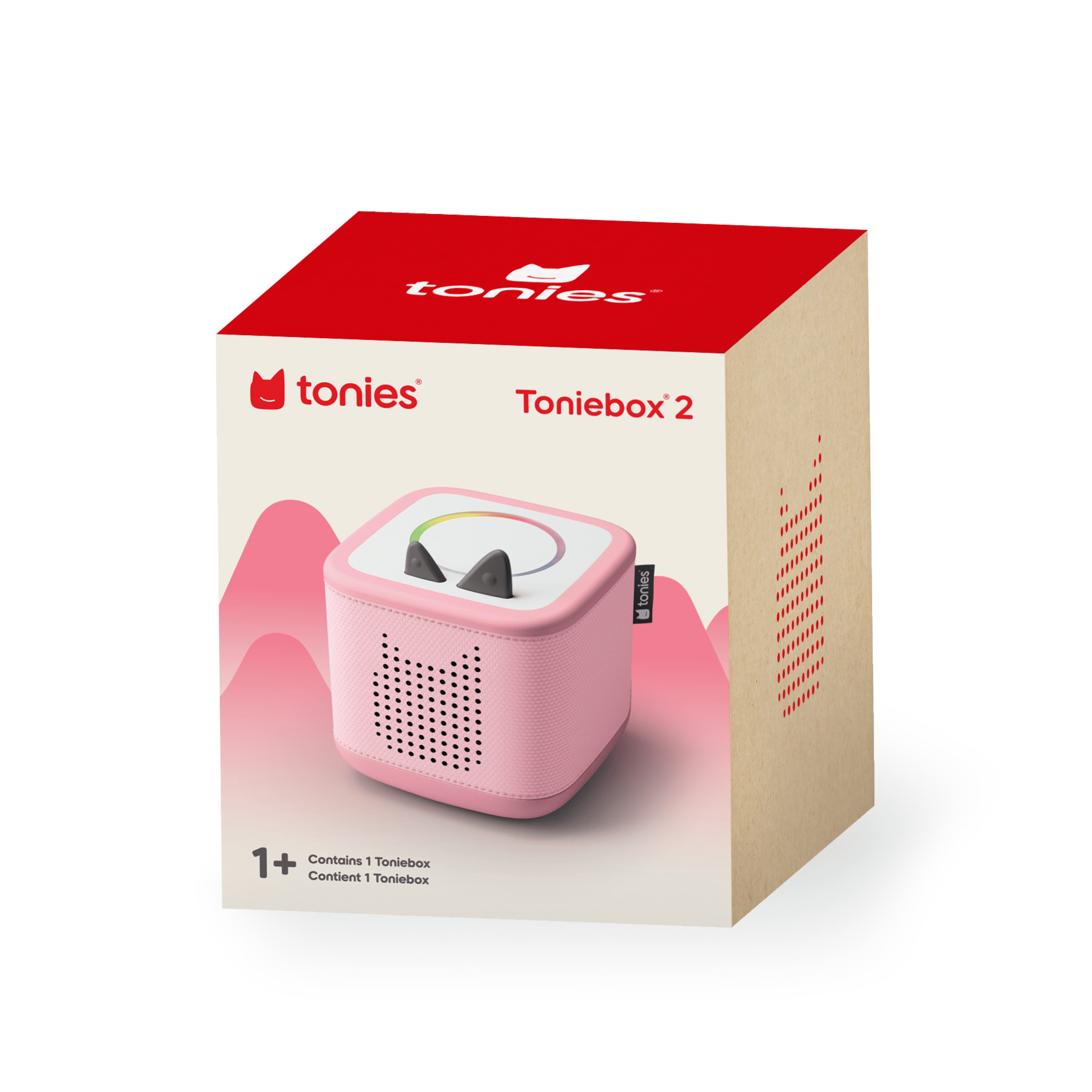 tonies Coffret Toniebox 2 avec Encanto, Vaiana et Raiponce – Rose nuage (Francais)