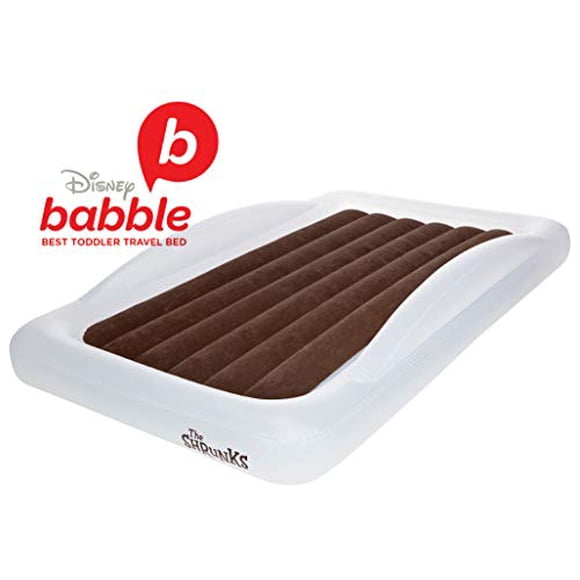 The Shrunks Toddler Travel Bed Portable Inflatable Air Mattress Bed for Travel, Camp or Home Use, Kids Size with Security Rails 60 x 37 x 9 inches -