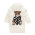 thumbnail image 3 of Pull d'Hiver pour Garçon Fille Ours Dessin Animé Tricoté Col Bas, 3 of 7