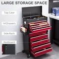 thumbnail image 4 of HOMCOM Rolling Tool Chest, Lockable Tool Storage Cabinet with 14 Drawers, 4 of 10
